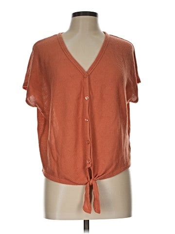 Pink Rose Short Sleeve Henley (view 1)