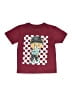Assorted Brands Checkered-gingham Burgundy Short Sleeve T-Shirt Size 4 - photo 1