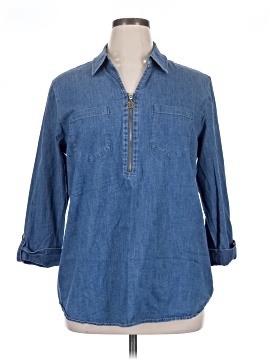 Anne Klein 3/4 Sleeve Button Down Shirt