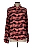 Tart 100% Polyester Animal Print Burgundy Long Sleeve Blouse Size L - photo 1