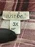 Just Be... Plaid Burgundy Long Sleeve Blouse Size 3X - photo 7