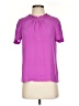J.Crew 100% Silk Purple Short Sleeve Silk Top Size 0 - photo 1