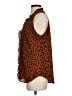 CAbi Animal Print Brown Sleeveless Blouse Size S - photo 5