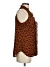 CAbi Animal Print Brown Sleeveless Blouse Size S - photo 4