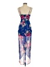Express 100% Polyester Floral Blue Cocktail Dress Size XS - photo 2