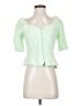 Something Navy Green 3/4 Sleeve Blouse Size S - photo 1