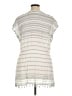 Athleta 100% Cotton Gray Short Sleeve Blouse Size XL - photo 2