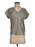 White House Black Market Metallic Silver Short Sleeve Top Size XS - photo 1