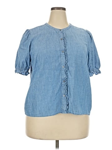 J.Crew Factory Store Short Sleeve Blouse (view 1)