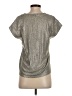 White House Black Market Metallic Silver Short Sleeve Top Size XS - photo 2
