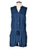 a.n.a. A New Approach 100% Rayon Solid Blue Romper Size M - photo 1