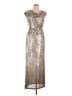 Connected Apparel Metallic Silver Cocktail Dress Size 10 - photo 1