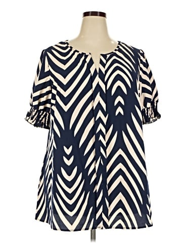BLOOMCHIC Short Sleeve Blouse (view 1)