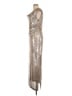 Connected Apparel Metallic Silver Cocktail Dress Size 10 - photo 5