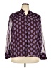 Ann Taylor 100% Polyester Hearts Purple Long Sleeve Blouse Size XXL - photo 1