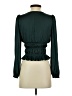 Reset 100% Polyester Green Long Sleeve Blouse Size S - photo 2