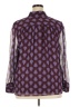 Ann Taylor 100% Polyester Hearts Purple Long Sleeve Blouse Size XXL - photo 2