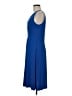 Ann Taylor Solid Blue Casual Dress Size M - photo 5