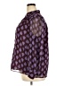 Ann Taylor 100% Polyester Hearts Purple Long Sleeve Blouse Size XXL - photo 5