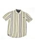 Vans 100% Cotton Stripes Green Short Sleeve Button-Down Shirt Size S (kids) - photo 1