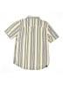 Vans 100% Cotton Stripes Green Short Sleeve Button-Down Shirt Size S (kids) - photo 2