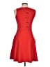 Moda International Solid Red Cocktail Dress Size M - photo 2