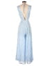 Lost + Wander 100% Rayon Checkered-gingham Blue Jumpsuit Size M - photo 2