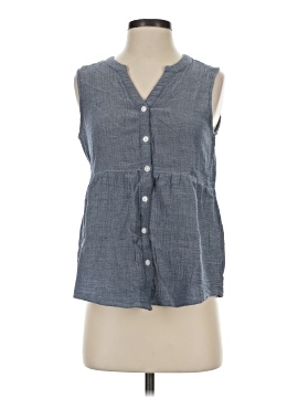 Final Touch Sleeveless Button Down Shirt