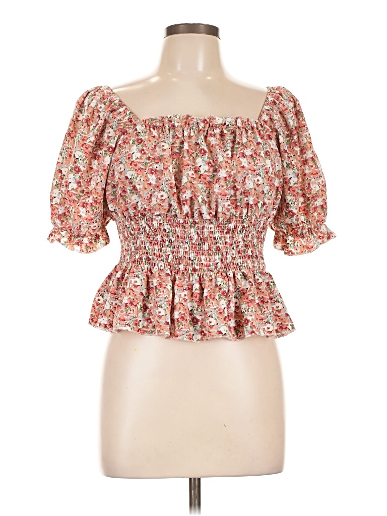 Pre-owned Shein 3/4 Sleeve Blouse In Red