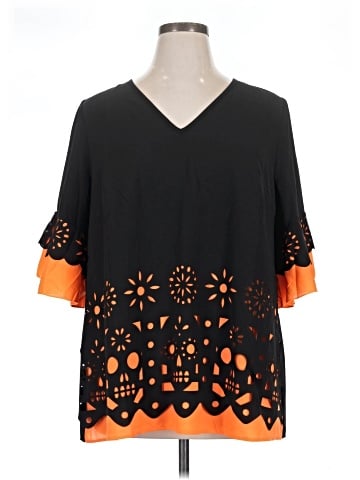 BLOOMCHIC Short Sleeve Blouse (view 1)