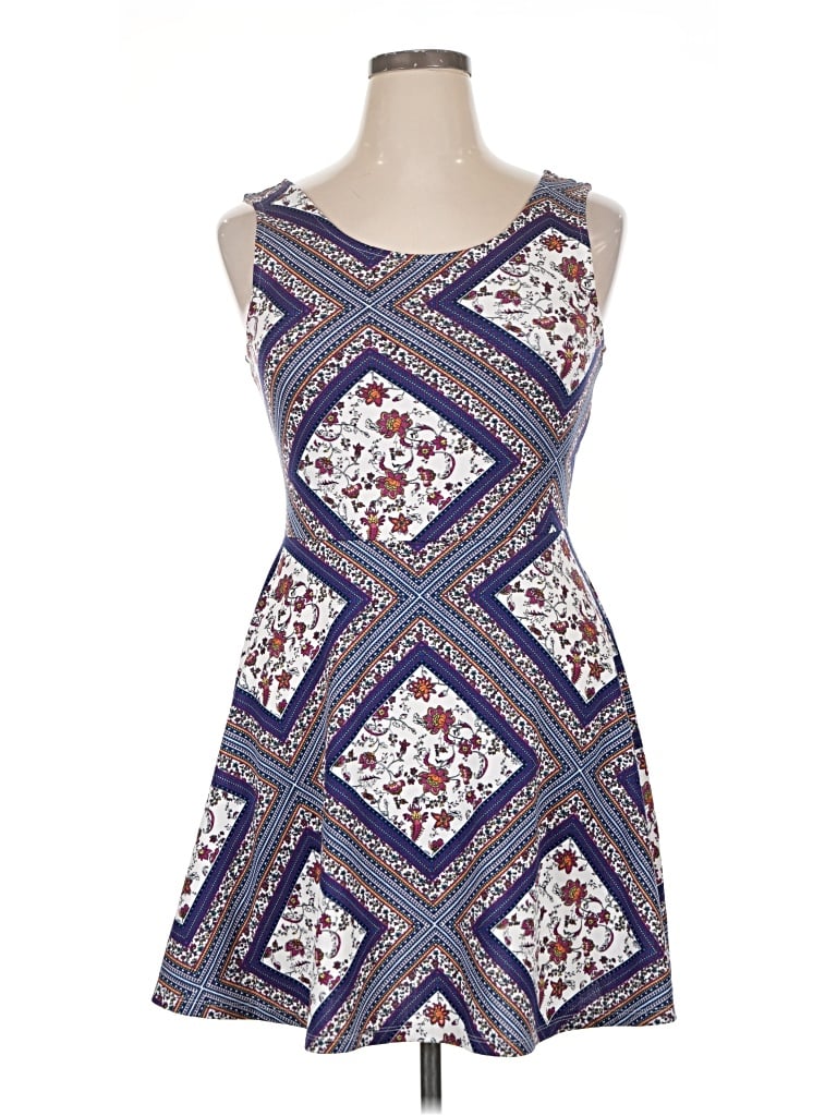 Pre-owned Divided By H&m Casual Dress In Blue