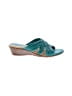 Softspots 100% Leather Teal Wedges Size 11 - photo 1