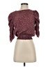 Unbranded 100% Polyester Burgundy 3/4 Sleeve Blouse Size S - photo 1