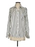 Free Press 100% Polyester Stripes Ivory Long Sleeve Blouse Size XS - photo 1