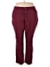 Democracy Solid Burgundy Casual Pants Size 22 - photo 1