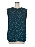 Ann Taylor LOFT 100% Polyester Teal Sleeveless Blouse Size M - photo 1