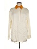 Equipment Color Block Ivory Long Sleeve Silk Top Size M - photo 1