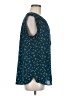 Ann Taylor LOFT 100% Polyester Teal Sleeveless Blouse Size M - photo 4