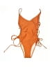 Missguided Solid Orange One Piece Swimsuit Size S - photo 1