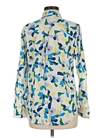 Equipment Long Sleeve Silk Top (view 2)
