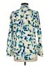 Equipment 100% Silk Print Blue Long Sleeve Silk Top Size M - photo 2
