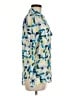 Equipment 100% Silk Print Blue Long Sleeve Silk Top Size M - photo 4