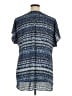 Sejour 100% Polyester Blue Short Sleeve Blouse Size 16 - photo 2