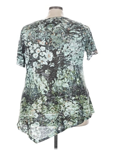 LOGO by Lori Goldstein Short Sleeve Blouse (view 2)