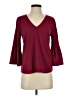 Ann Taylor Burgundy 3/4 Sleeve Top Size XS - photo 1