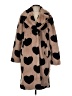 Stoosh 100% Polyester Hearts Brown Coat Size M - photo 1