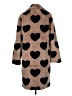 Stoosh 100% Polyester Hearts Brown Coat Size M - photo 2