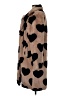 Stoosh 100% Polyester Hearts Brown Coat Size M - photo 5
