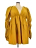PrettyLittleThing 100% Polyester Yellow Casual Dress Size 22 - photo 1