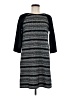 Ann Taylor LOFT Chevron-herringbone Black Casual Dress Size M - photo 1